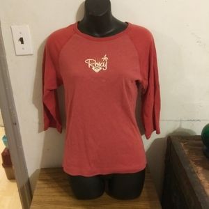 Roxy Juniors red raglan